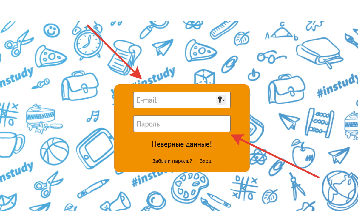 Вход через система InStudy  https://aup.instudy.online