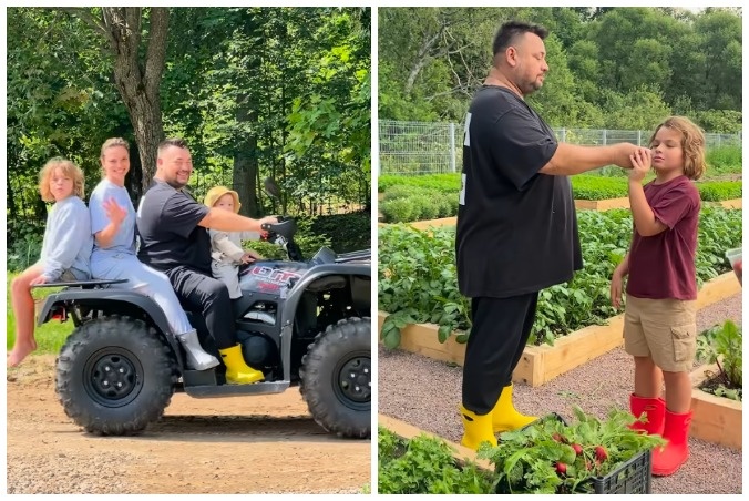 Сергей Жуков с семьей