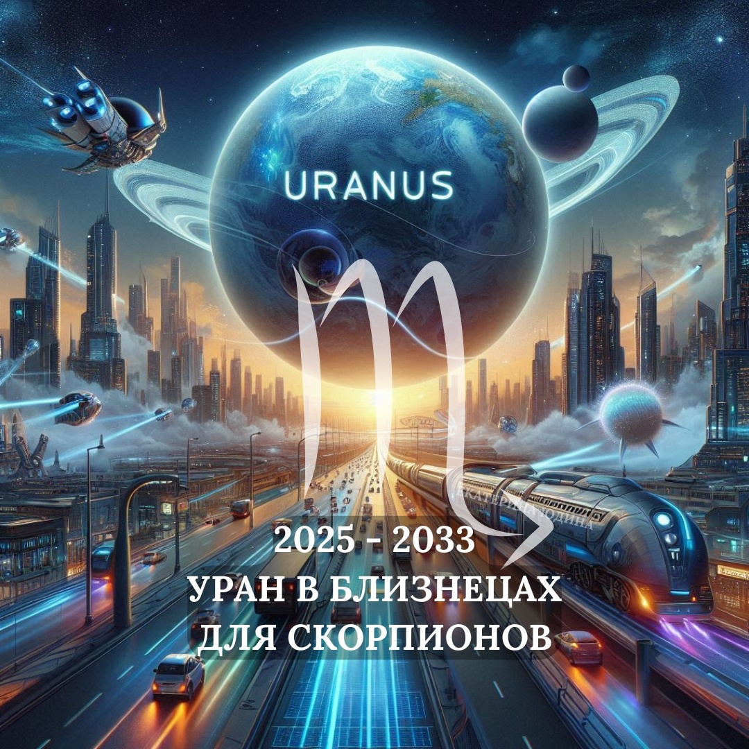 Влияние Урана в Близнецах на Скорпионов 2025-2033. Астролог Екатерина Юдина 
