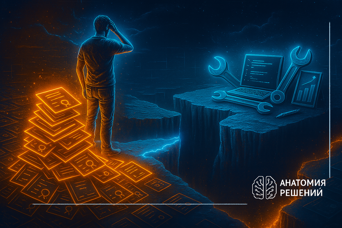 Когда между кучей полученных сертификатов и реальной практикой - непреодолимая пропасть