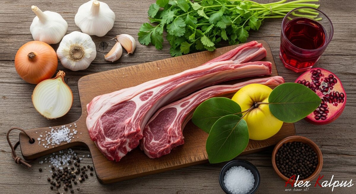 Рецепт барашка с айвой по-грузински. Ингредиенты.