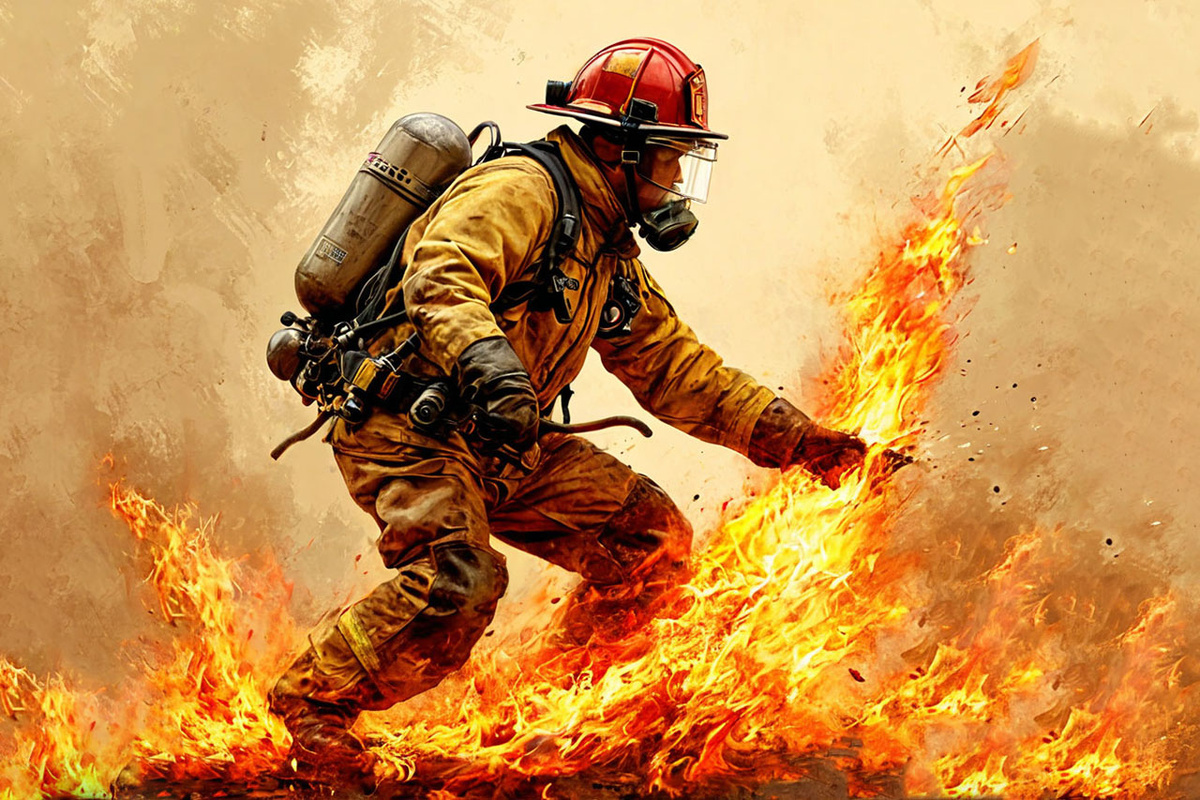 На сегодняшний день на Красноярский край приходится 68% площади пожаров в стране.  Фото: Изображение сгенерировано нейросетью Kandinsky 3.1