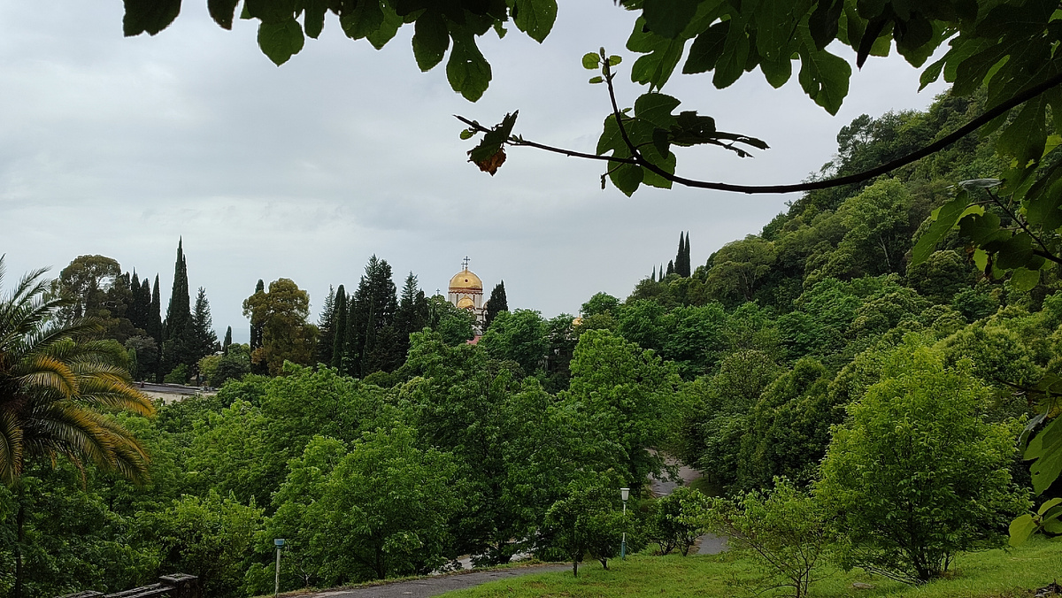 Вид со стороны дачи на Новый Афон