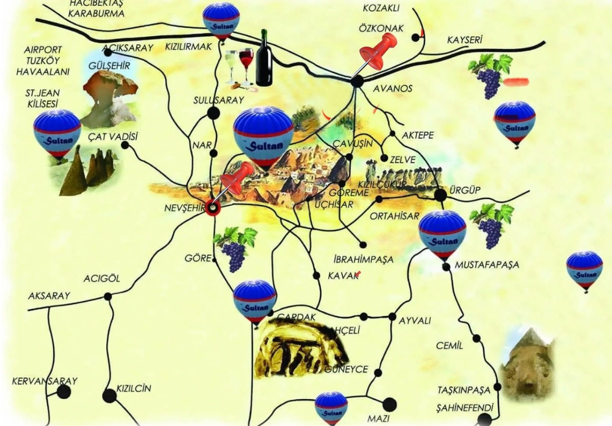 Карта Каппадокии