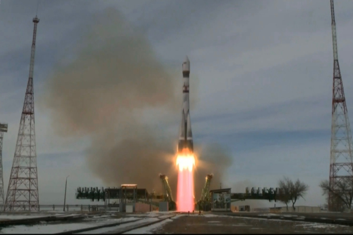    Фото: скриншот с прямой трансляции «Роскосмос» с запуском ракеты-носителя