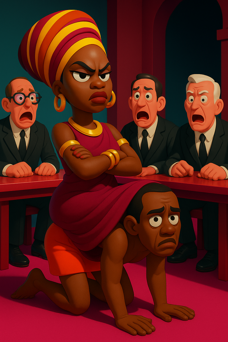 Когда ей не предложили стул, она сделала из человека мебель.
⠀
Нзинга не кричала, не обвиняла.
Она просто указала рабу встать на колени — и села на него так спокойно, будто делает это каждый день.
⠀
Так начинались переговоры с Португалией