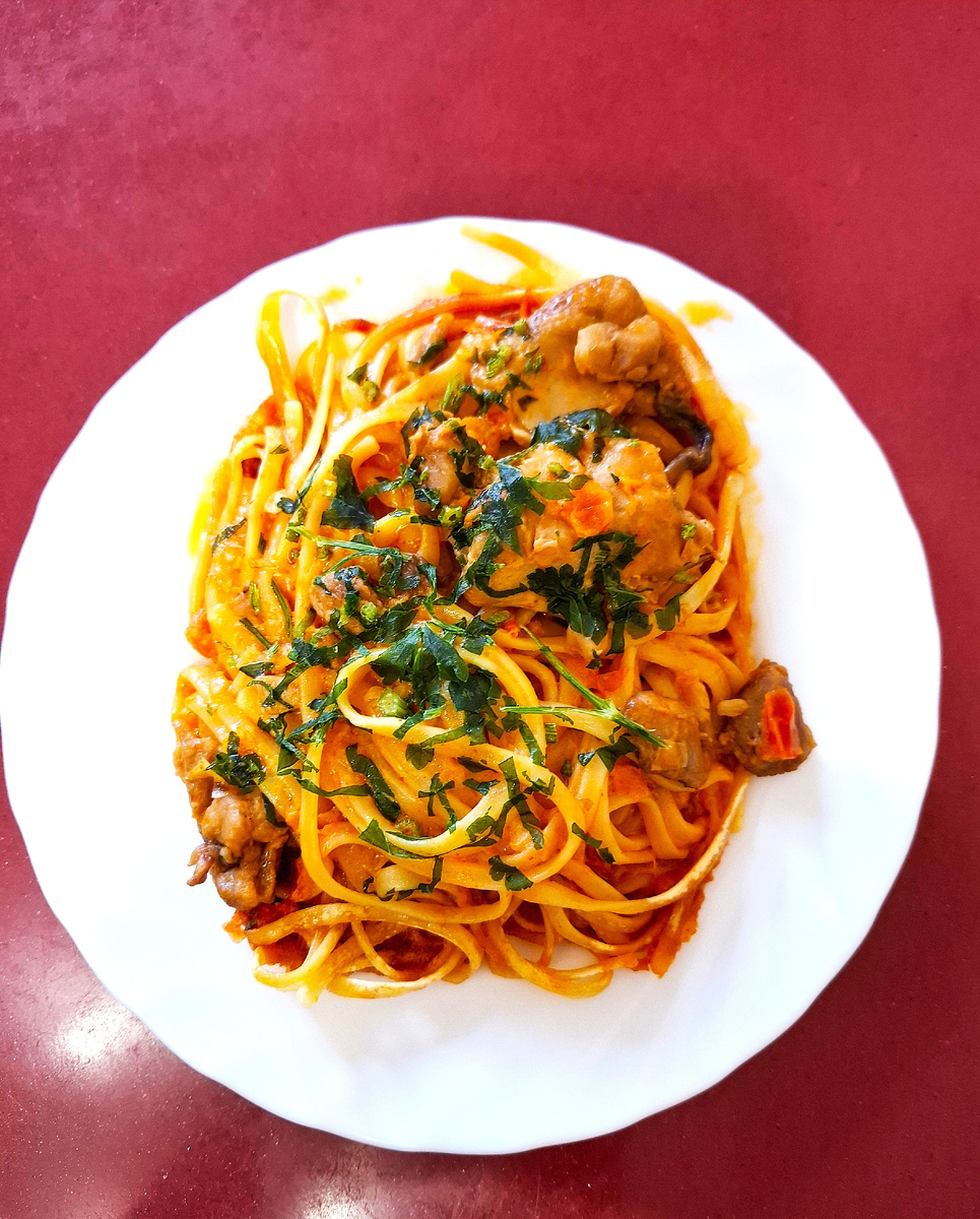 Лапша удон с курицей