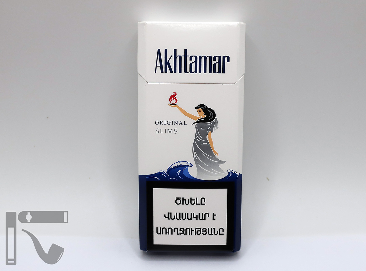 Сигареты Akhtamar Original Slims. Фото: © канал "Уголок Курильщика"