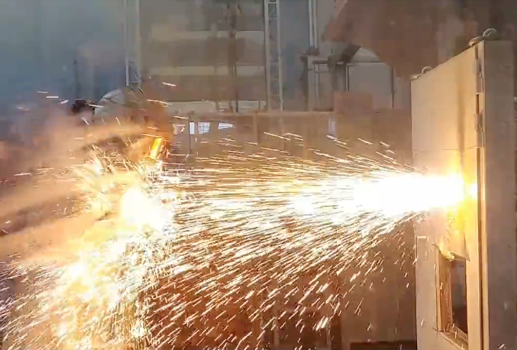 Фрагмент испытания двери хранилища KASO