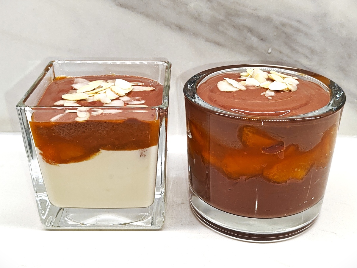 Десерт без выпечки. Абрикосы, шоколад и сметана. @Sekret_legkosti