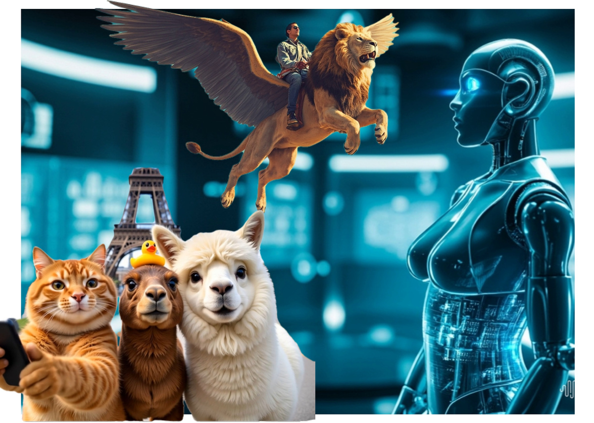 Котики, животные, роботы, люди - оживают, совершая действия, которые вы захотите