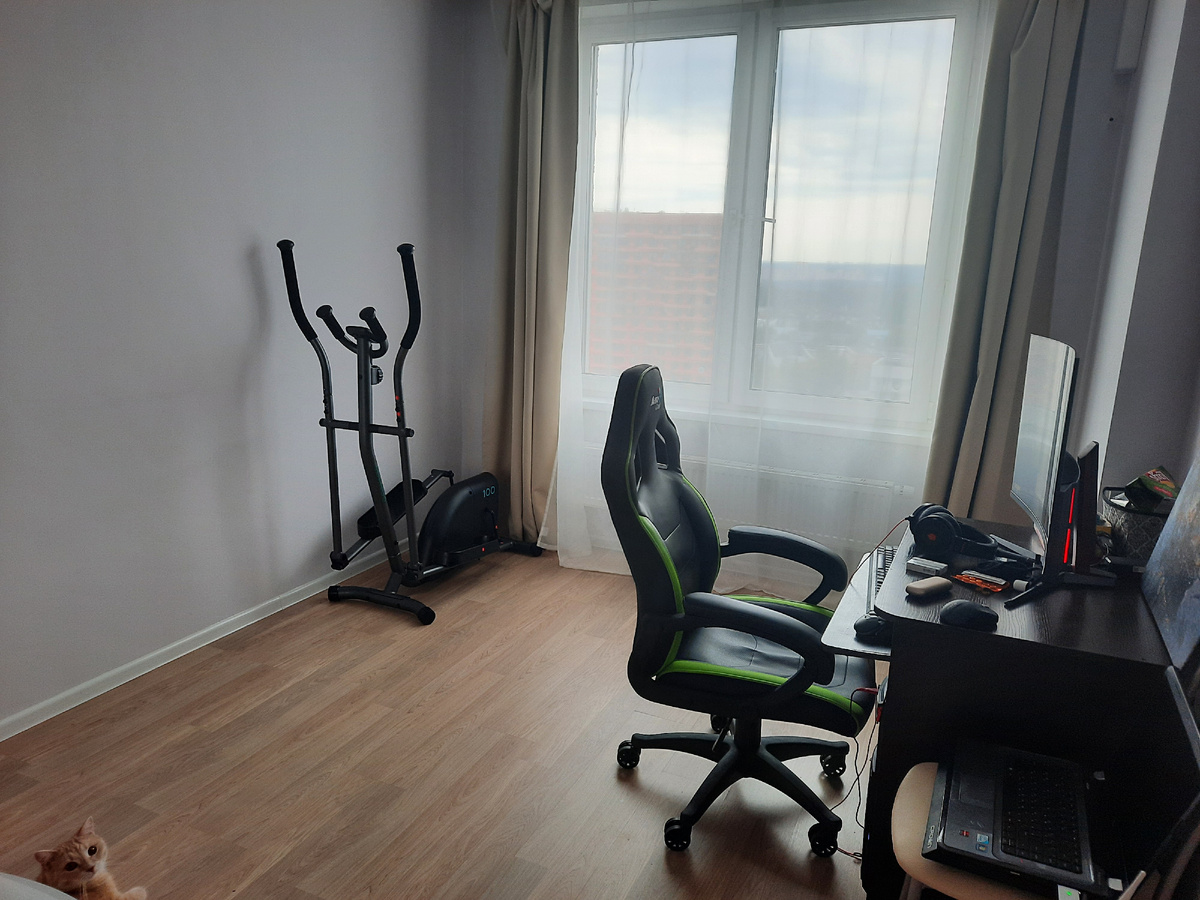 "Тайная комната"🤣🤣🤣 после покупки орбитрека. Шкаф слева за котом