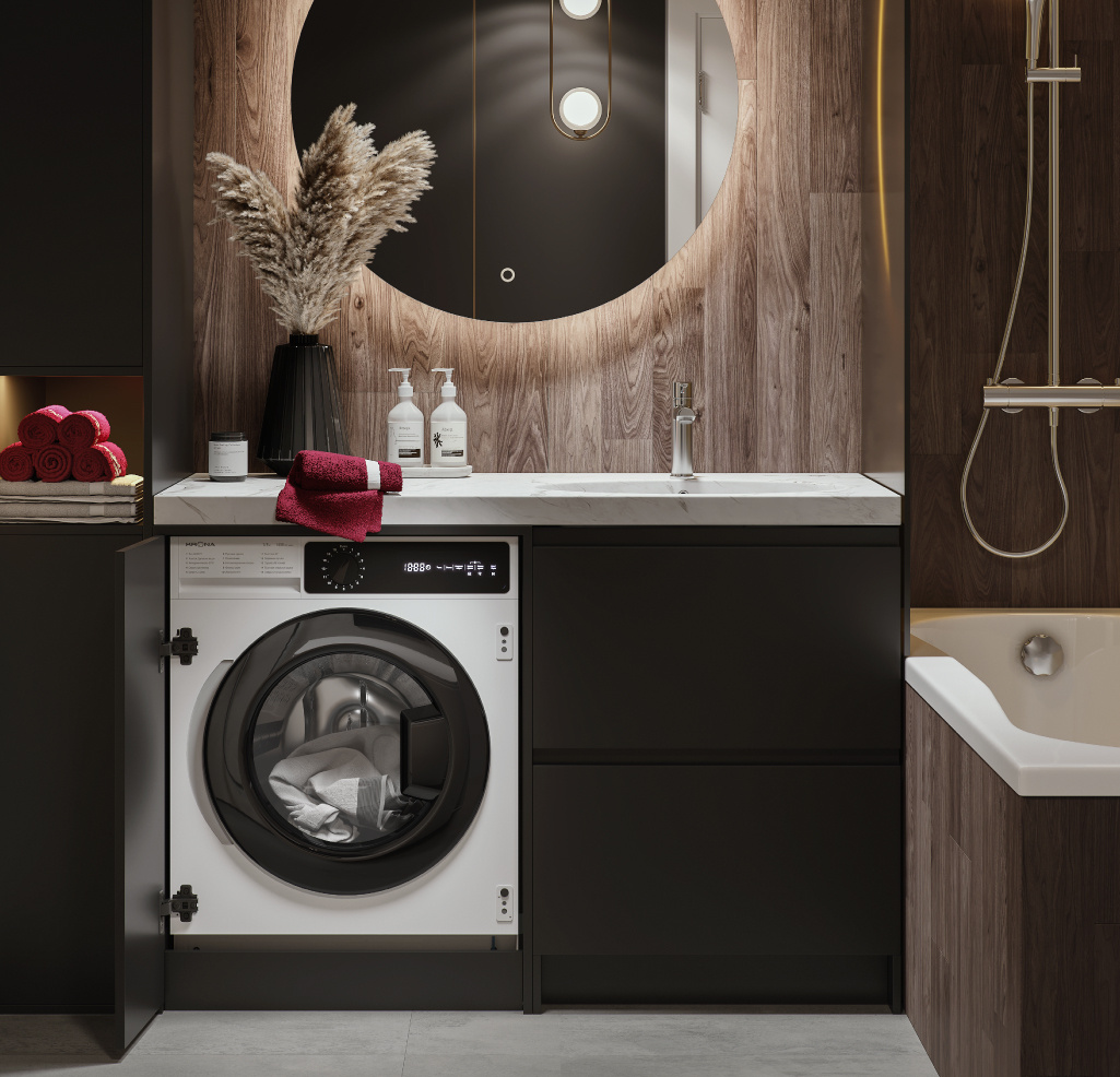 Встраиваемая стирально-сушильная машина KRONA DARRE 1400 7/5K WHITE