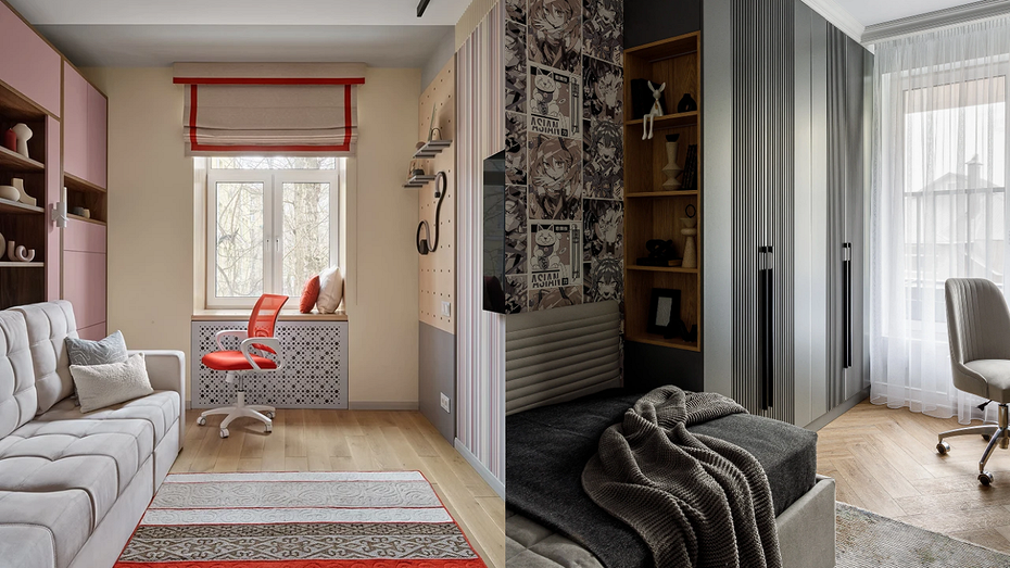 Слева проект Анастасии Уфимцевой. Справа проект Ольги Магановой