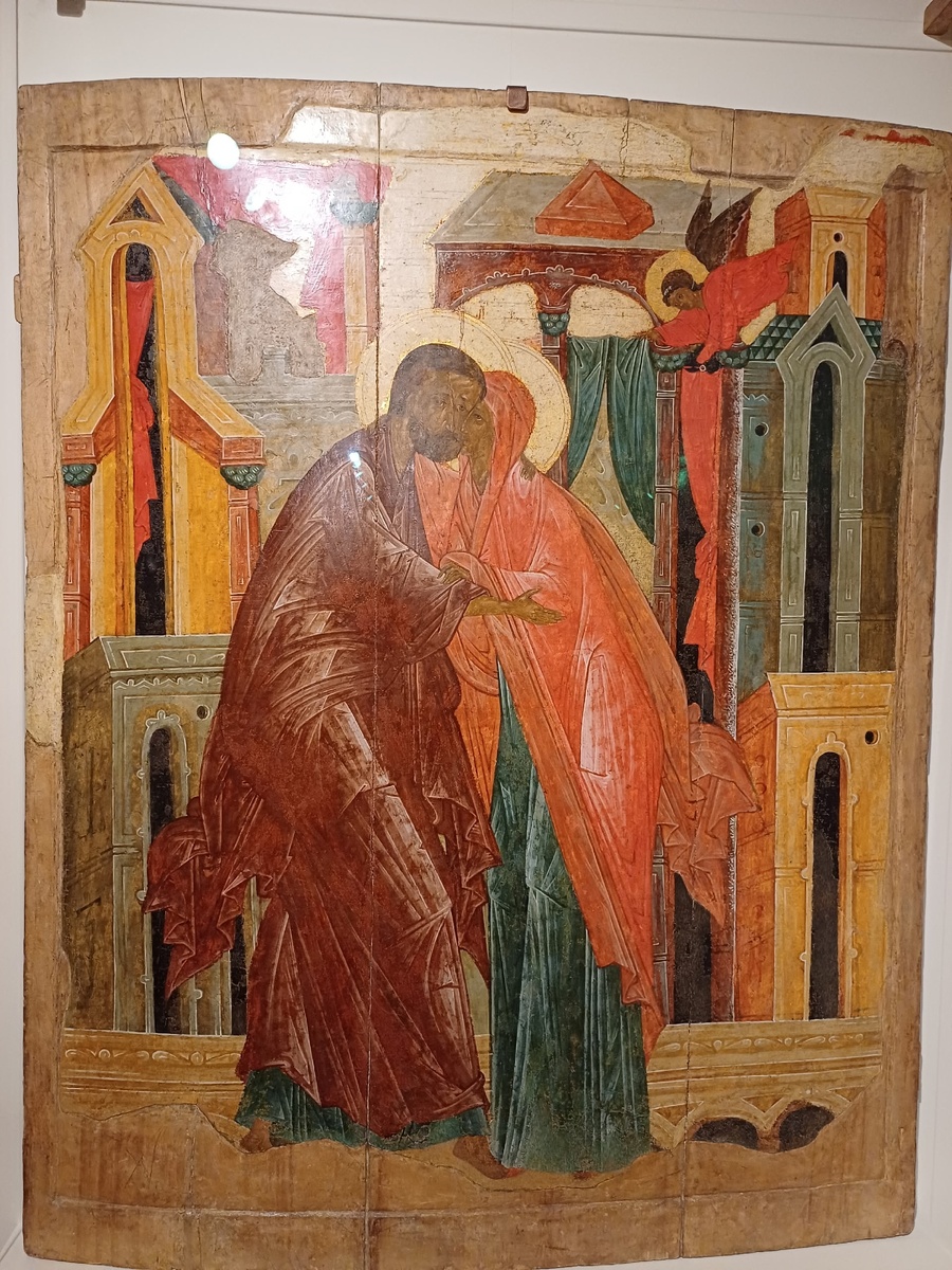 Встреча святых праведных Иоакима и Анны у Золотых ворот. 1540-е годы. Псков. Фото автора