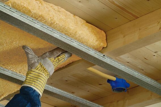 Внутреннее утепление потолка, фрагмент 1