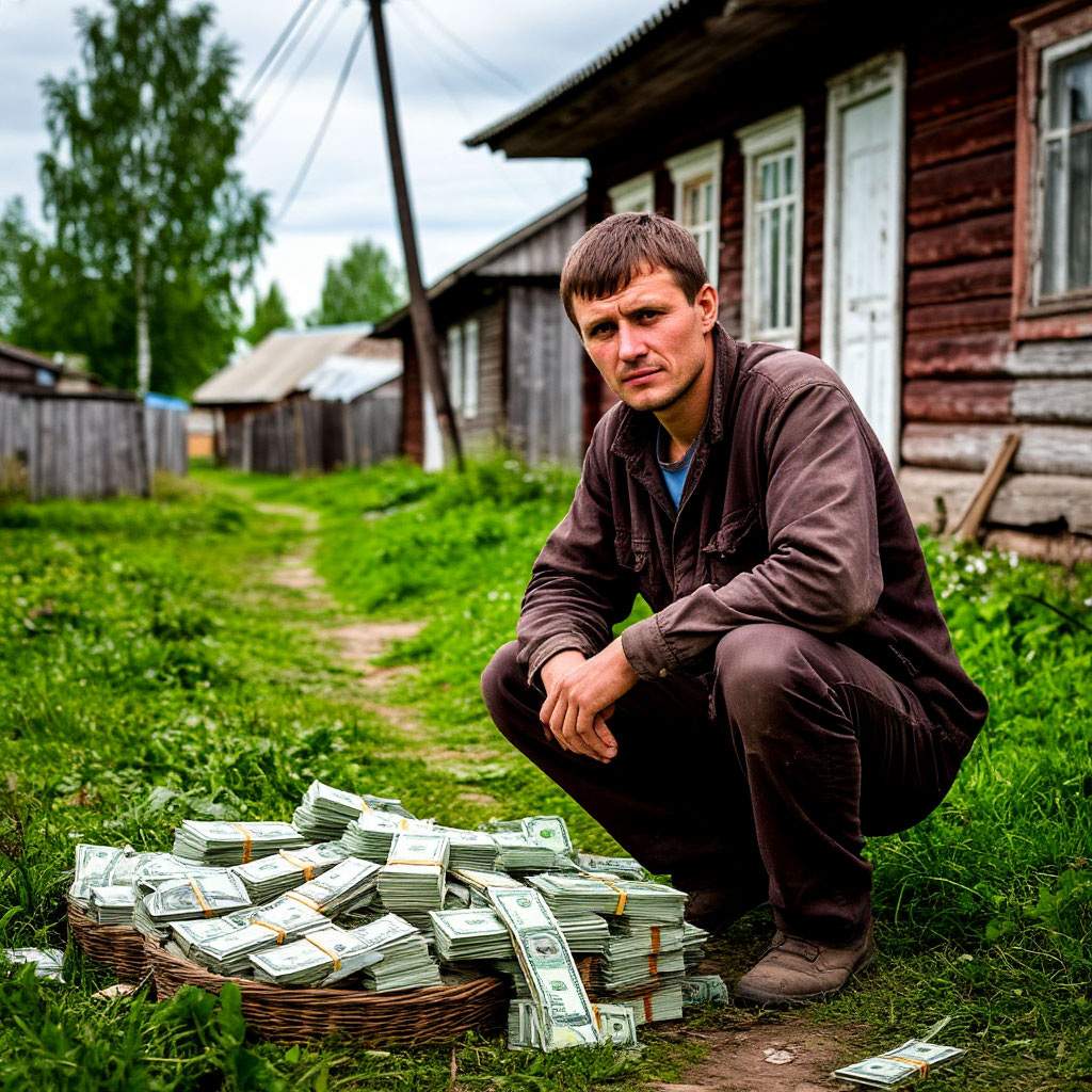 Деревенский житель и деньги