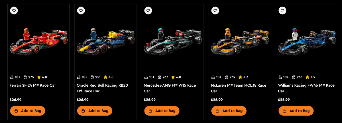 скриншот из интернет-магазина LEGO