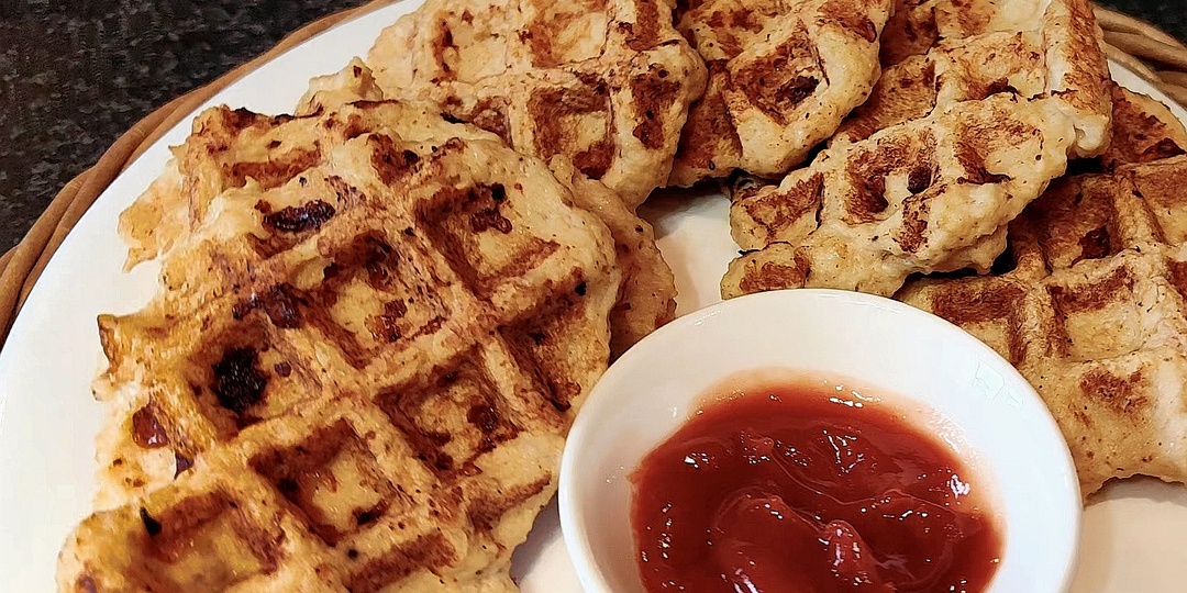 Нежные вафли из куриного филе
