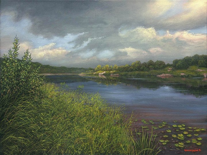 Валерий Ниминущий. "Перед дождём. Волга", 2020 г.