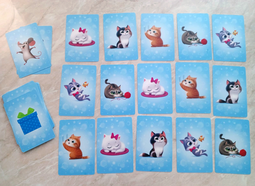 В наачале игры раскладываем котиков