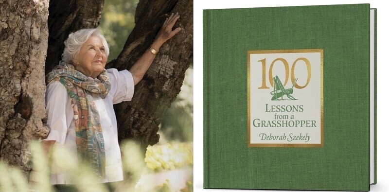 Дебора Секей и ее юбилейна книга «100 уроков от кузнечика». Фото: Rancho La Puerta