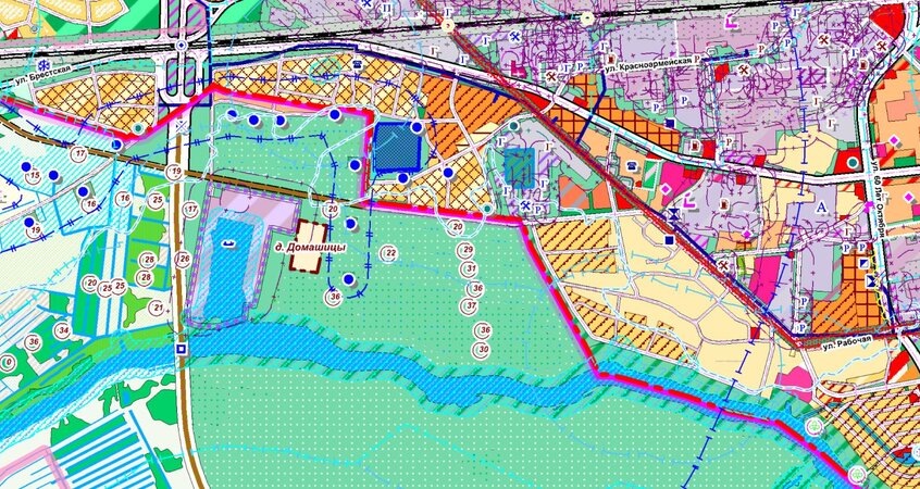    Где будут новые жилые кварталы в Пинске: детали генплана развития города до 2040 года