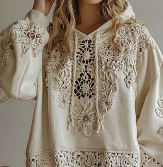 Кружевные вязаные детали — как превратить обычную одежду в уникальный шедевр! Подборка идей для вдохновения