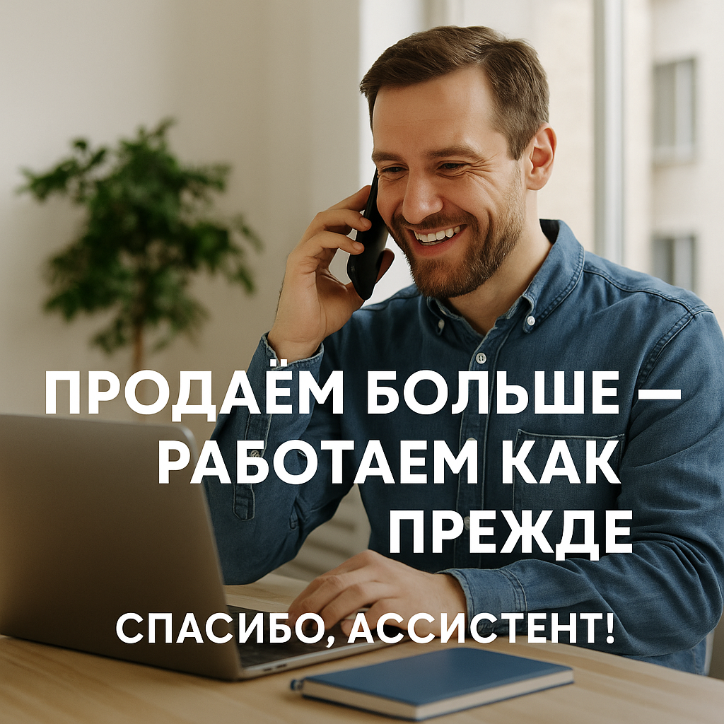 Продаём больше — работаем как прежде. Спасибо, ассистент!