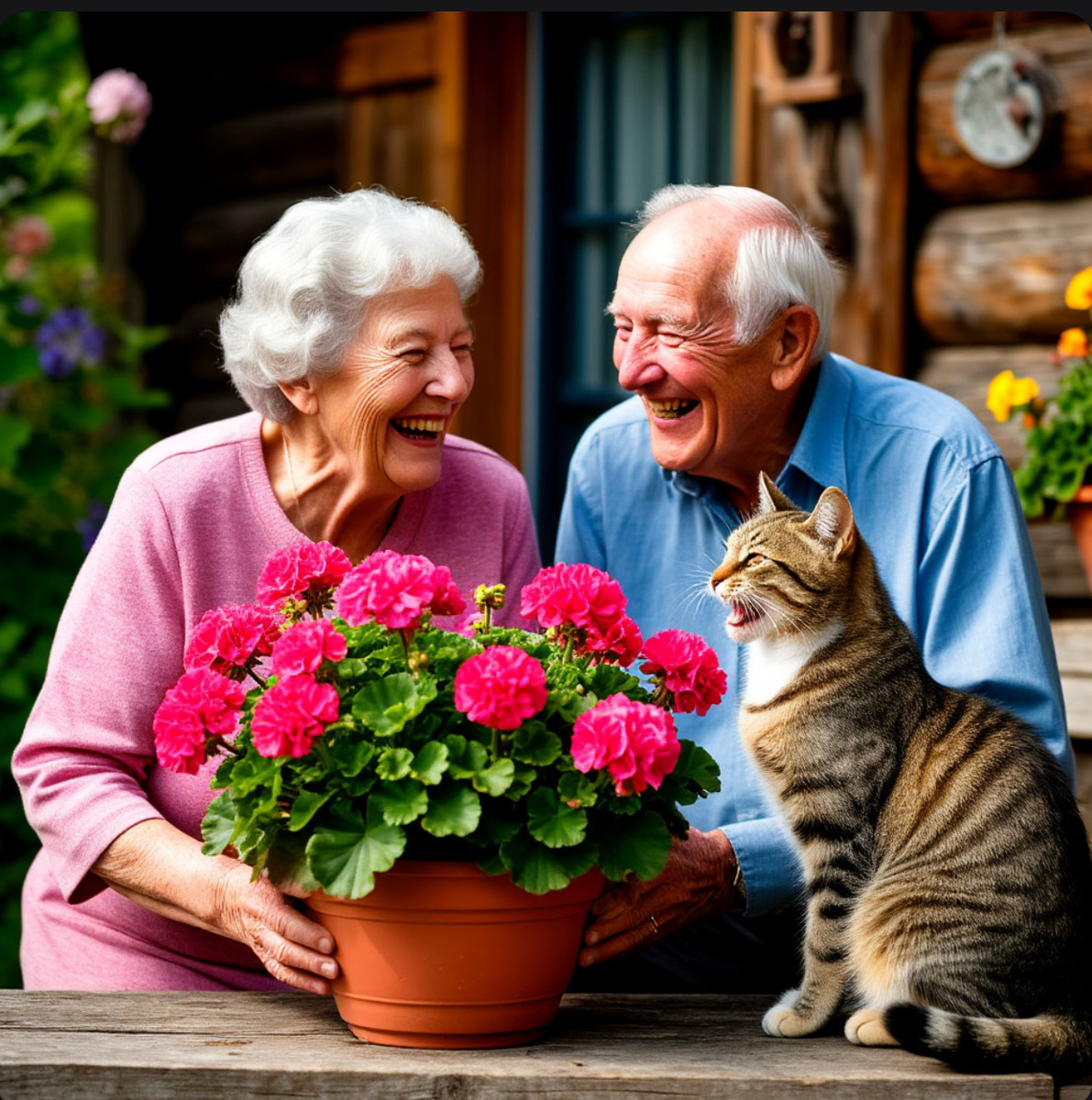 Агафья, Пахом, герань и кот Нахал