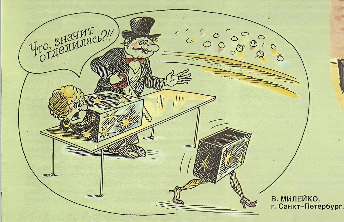 Художник: Владимир Милейко. Карикатура: "Отделилась".