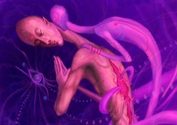 сущность на человеке