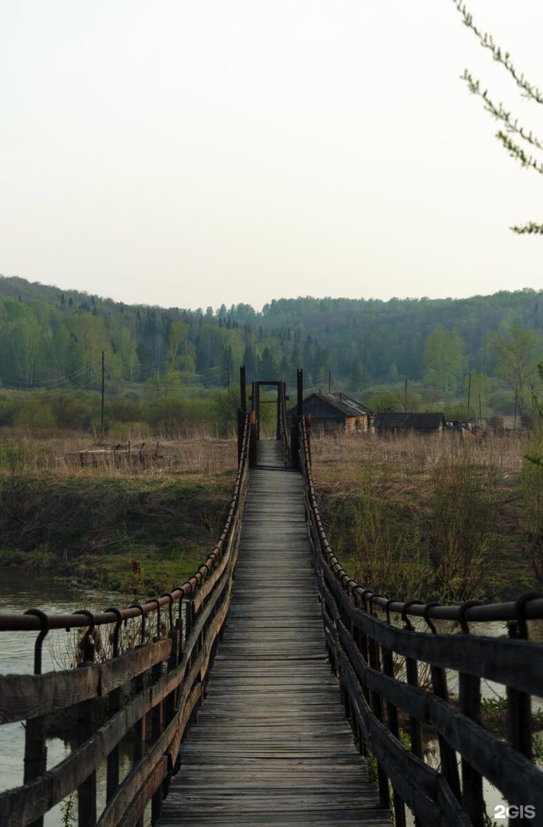 Подвесной мост в Новосибирской области