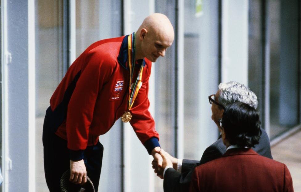 Английский пловец Дункан Гудхью, 1980 год
© Юрий Белинский/ TACC