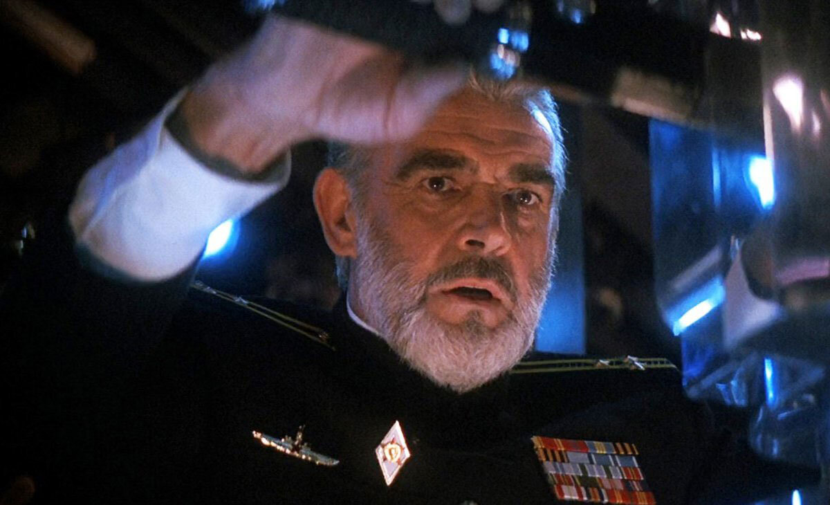 Кадр из фильма "Охота за "Красным Октябрем". 1990 г.