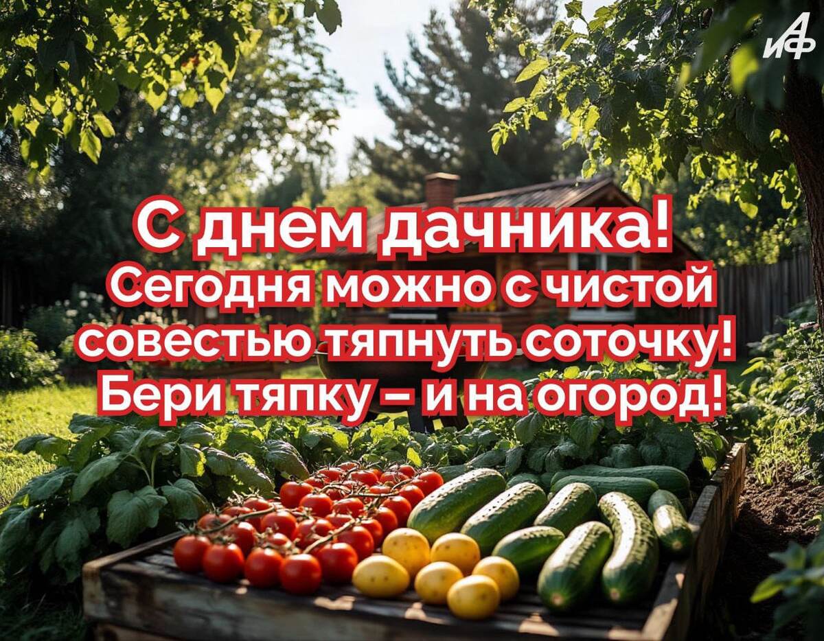 Уважаемые подписчики и гости моего канала!  Многие из Вас  являются собственниками своих любимых дач или земельных участков, на которых Вы трудитесь  и вкладываете с свой труд много сил и любви. Сегодня мы отмечаем День Дачника! Давайте проведем этот праздник с хорошим настроением , полюбуемся своими  грядками, цветниками, теплицами.....и пожелаем друг другу здоровья,сил и удачи в наших дачных трудах! Сегодня можно выпить бокал вкусного вина, съесть кусочек вкусняшки за свой богатый урожай и похвалить себя. Всем желаю здоровья счастья!!!