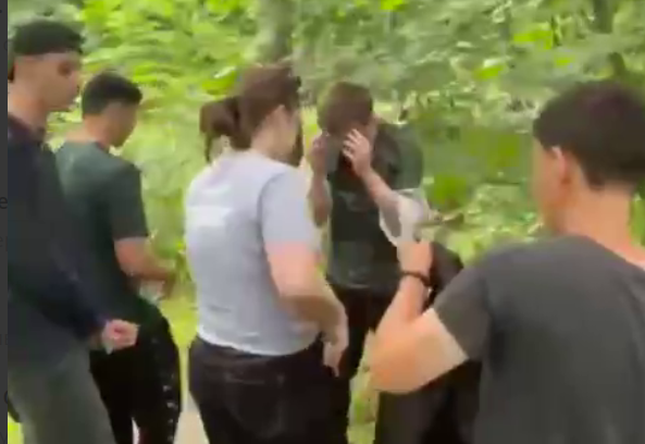 Кадр из видеозаписи, снятой самими участниками.