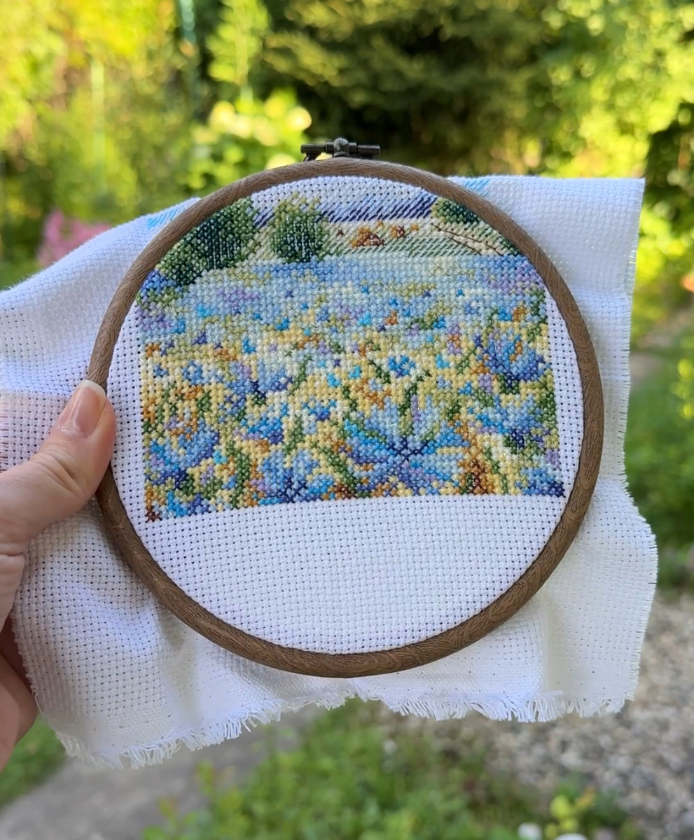 Процесс отшива первого сюжета