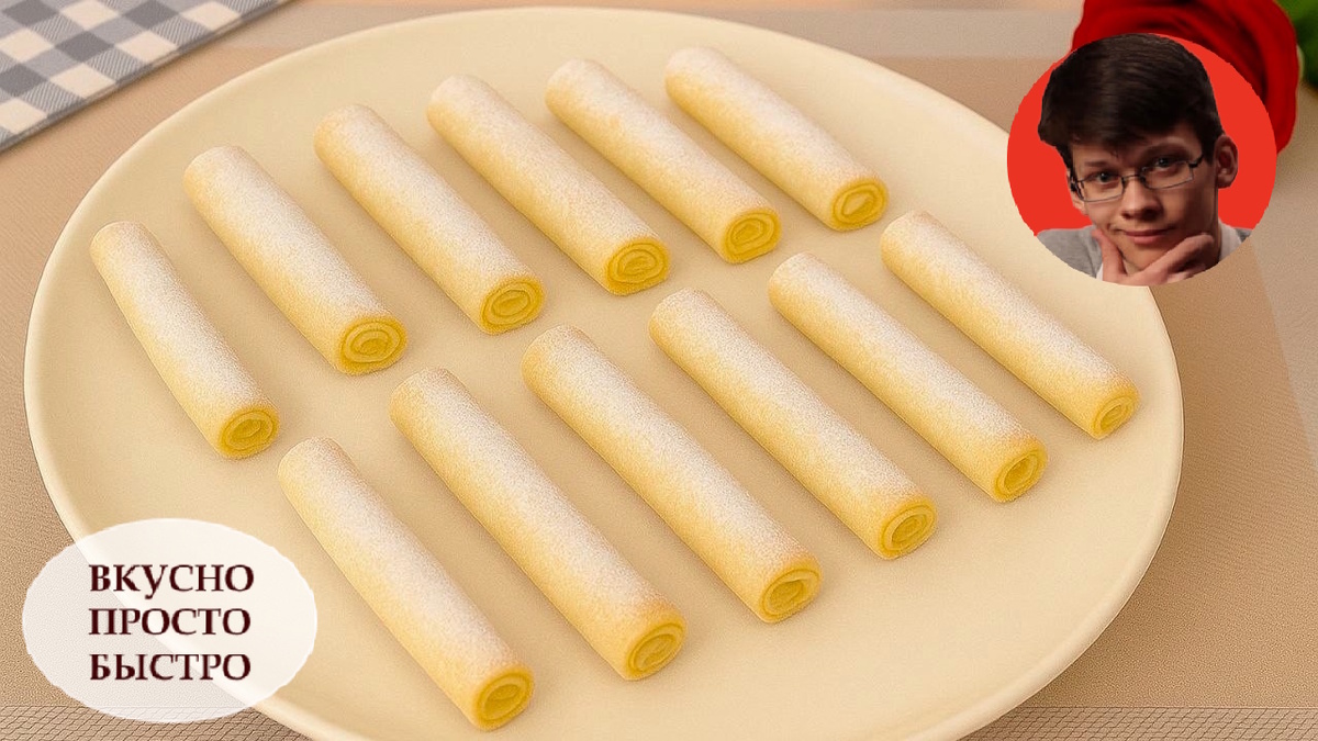 Творожные печенья трубочки с орехами - Вкусно Просто Быстро