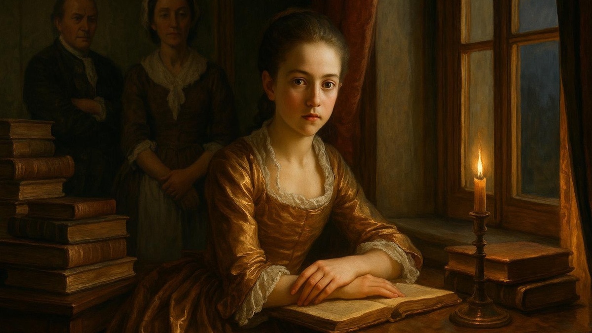 Екатерина Дашкова в юности. Нарисовано нейросетью