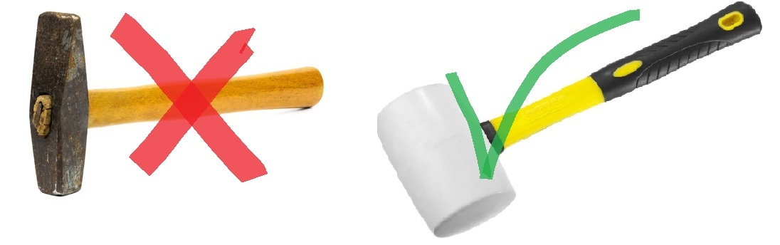 Исключите молотки, отвёртки и пр. инструменты, имеющие металлические элементы.