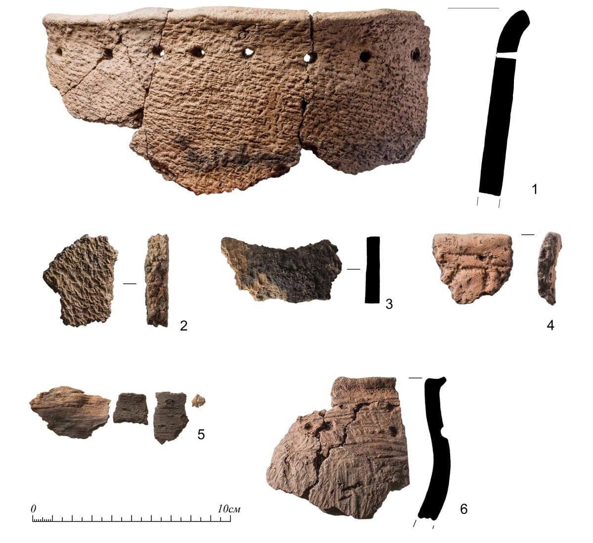   Фрагменты сетчатой керамики типа Галик / © Андрей Городилов, ИИМК РАН