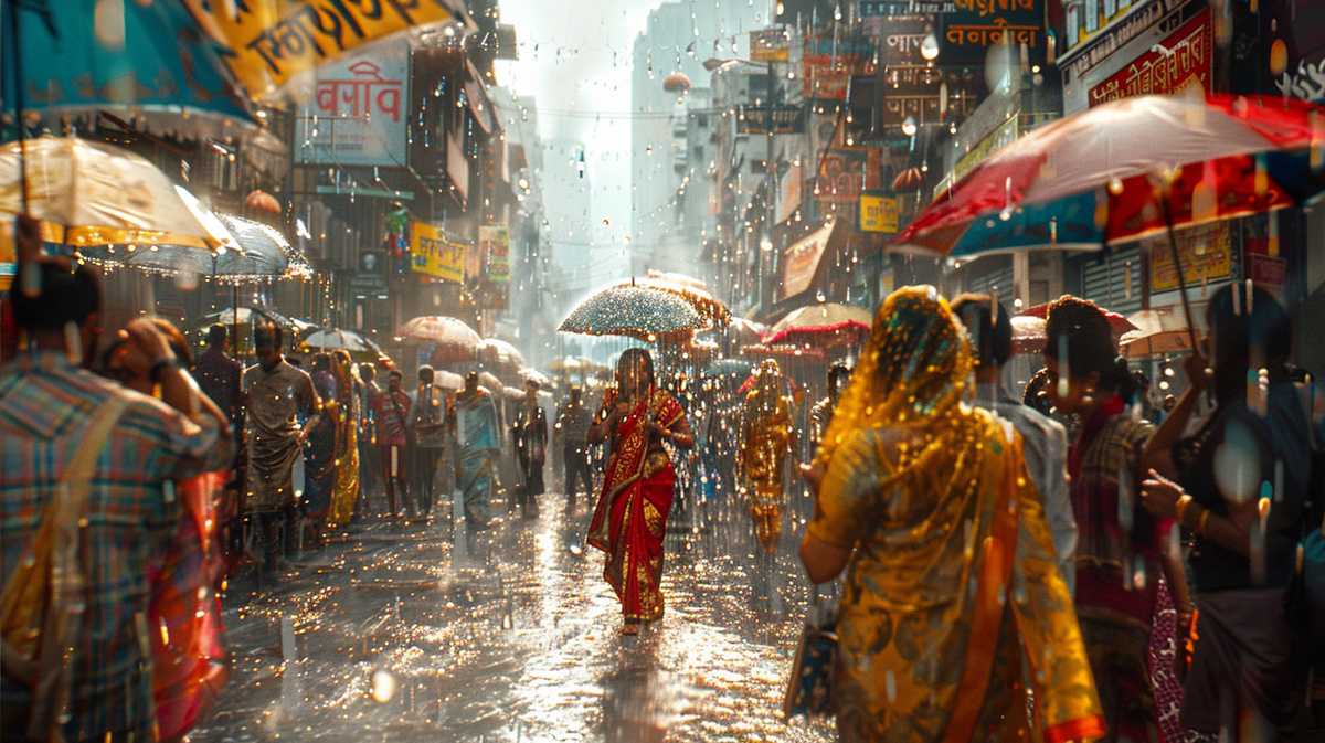 Магия первого муссонного дождя в Дели: когда улицы превращаются в театр эмоций, а каждая капля становится сигналом для запуска миллионных рекламных кампаний