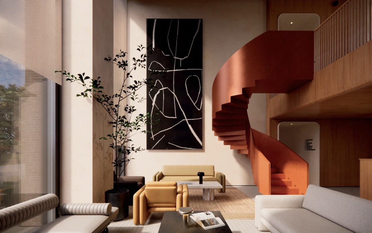     Лобби с видом на парк в квартале Мига, MR Group