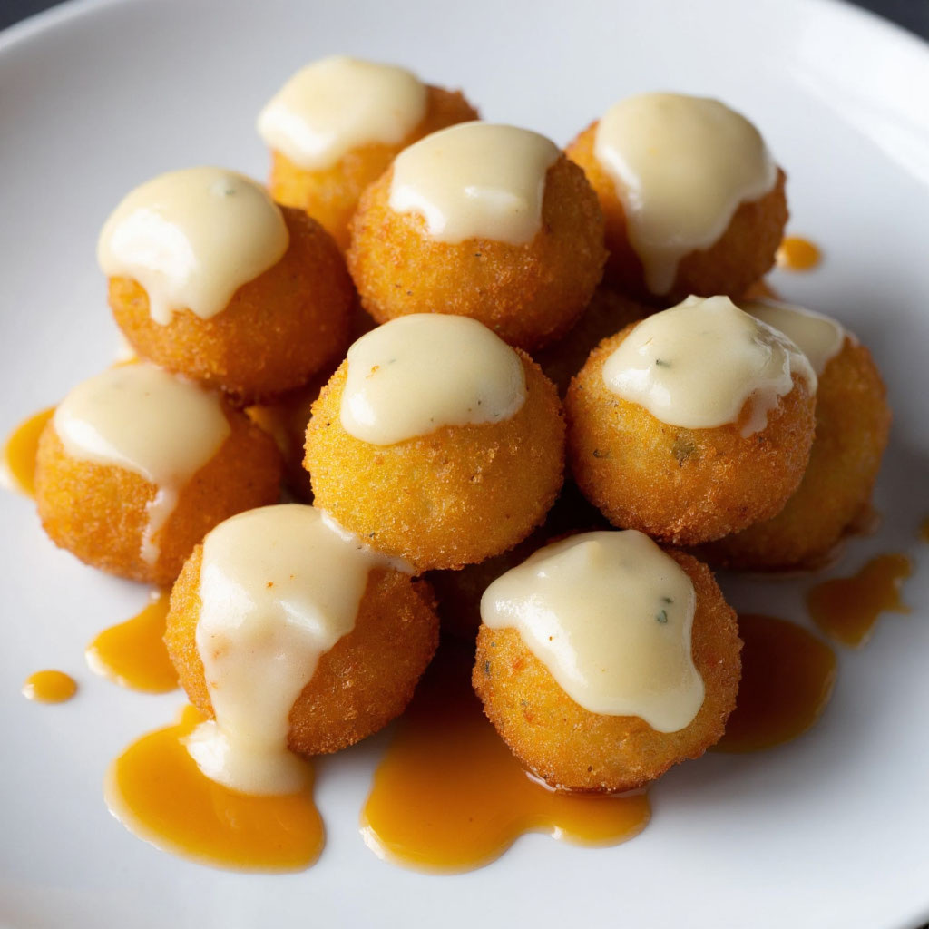 Картофельные крокеты с копчёной сметаной 