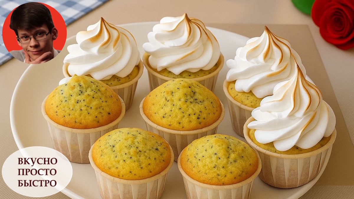 Маковые капкейки с лимонным курдом - Вкусно Просто Быстро