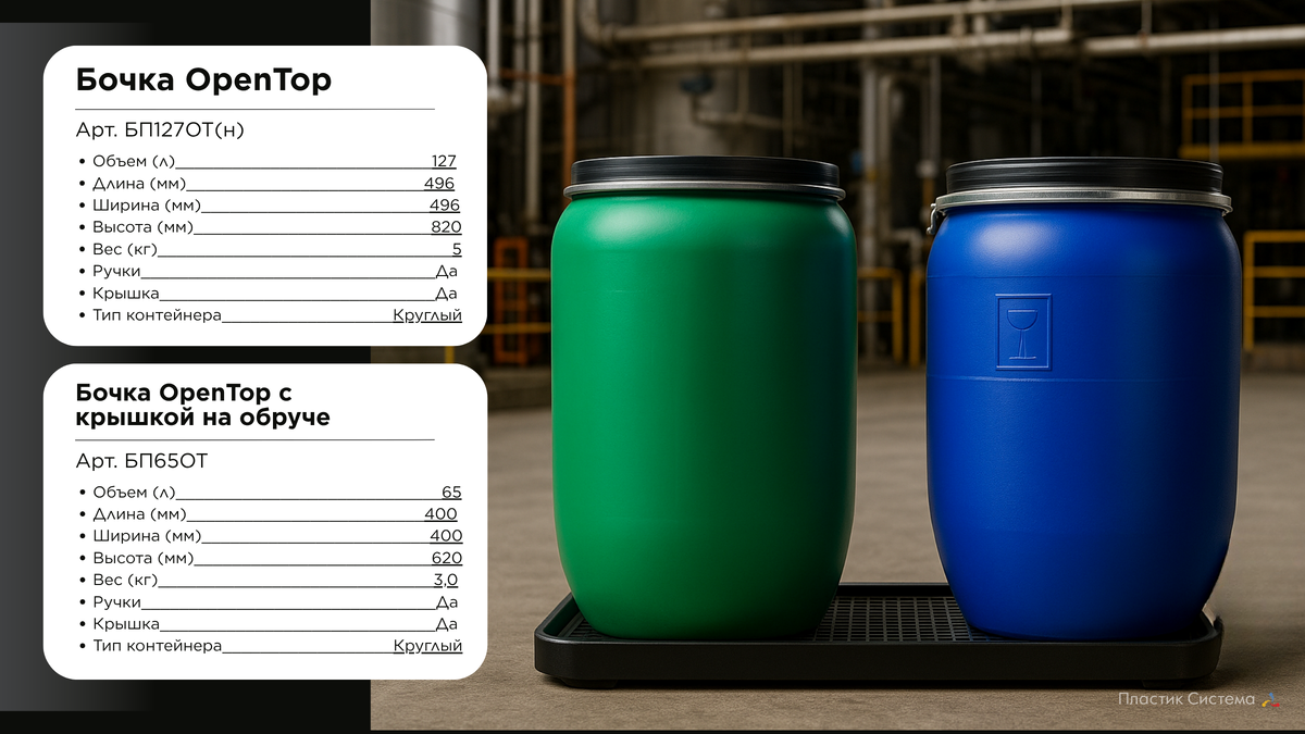 Пластиковые бочки