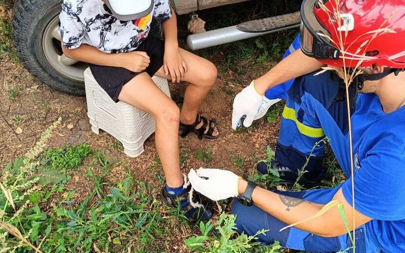    Впившуюся проволоку сняли с ноги ребенка в Удмуртии