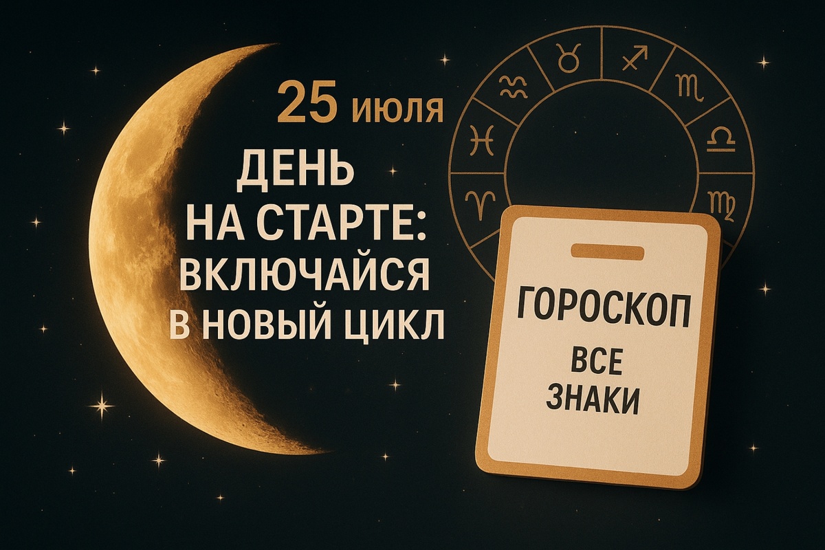 Иллюстрация ASTROTV Гороскоп 25 июля 2025г.