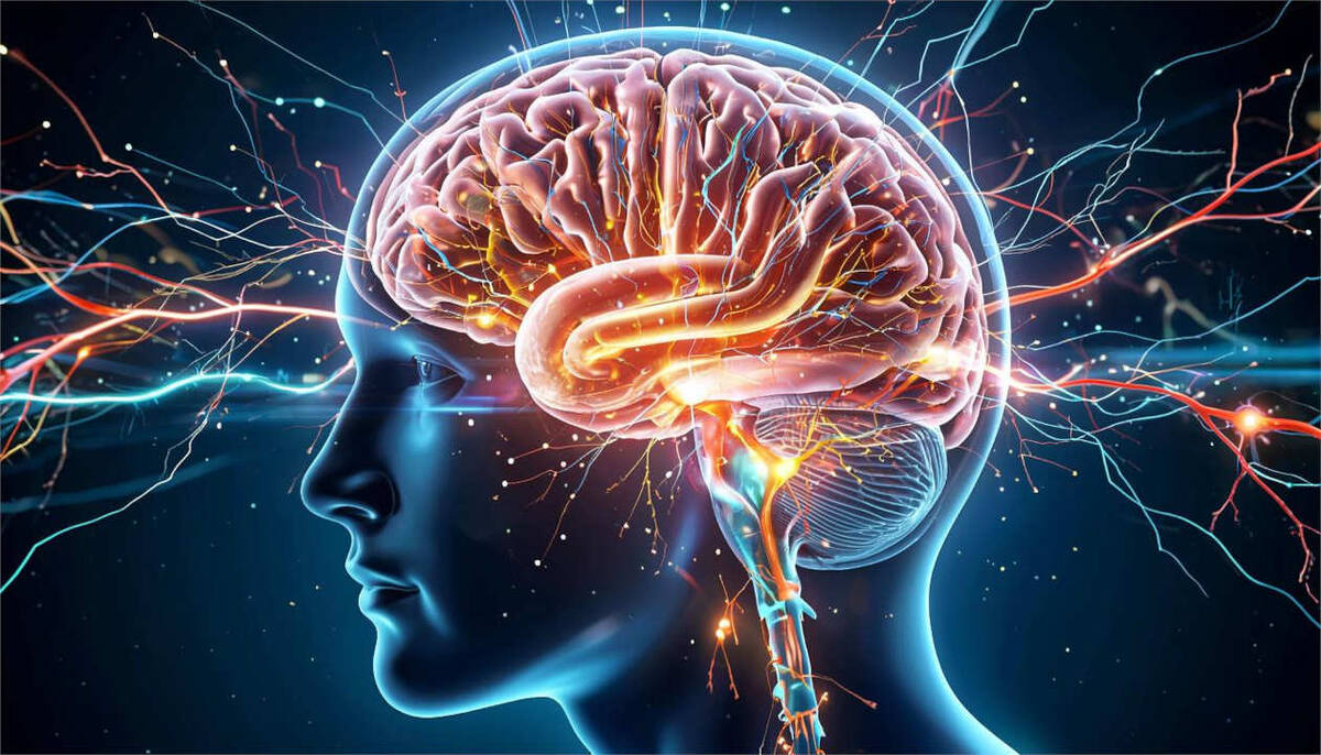 Электрические импульсы головного мозга (создано с помощью нейросети Кандинский).